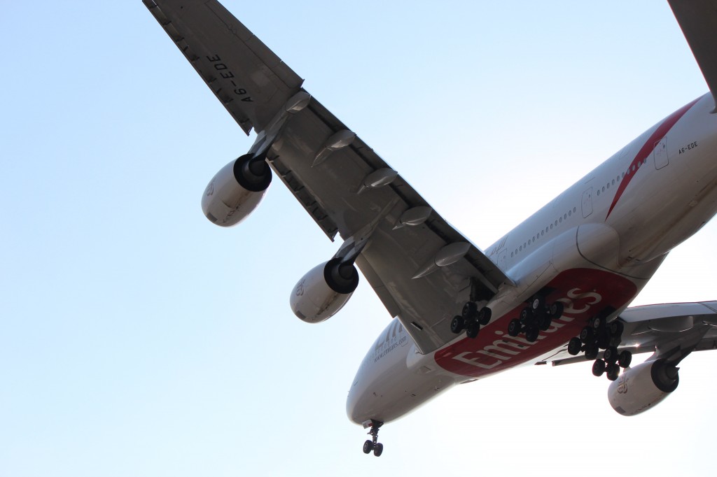 emirates airlines airbus a380 toronto pearson airport mississauga ontario