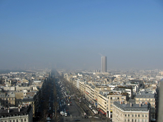 paris france from arc de triomphe