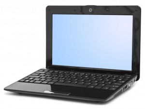 black laptop computer