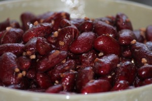 red kidney beans closeup