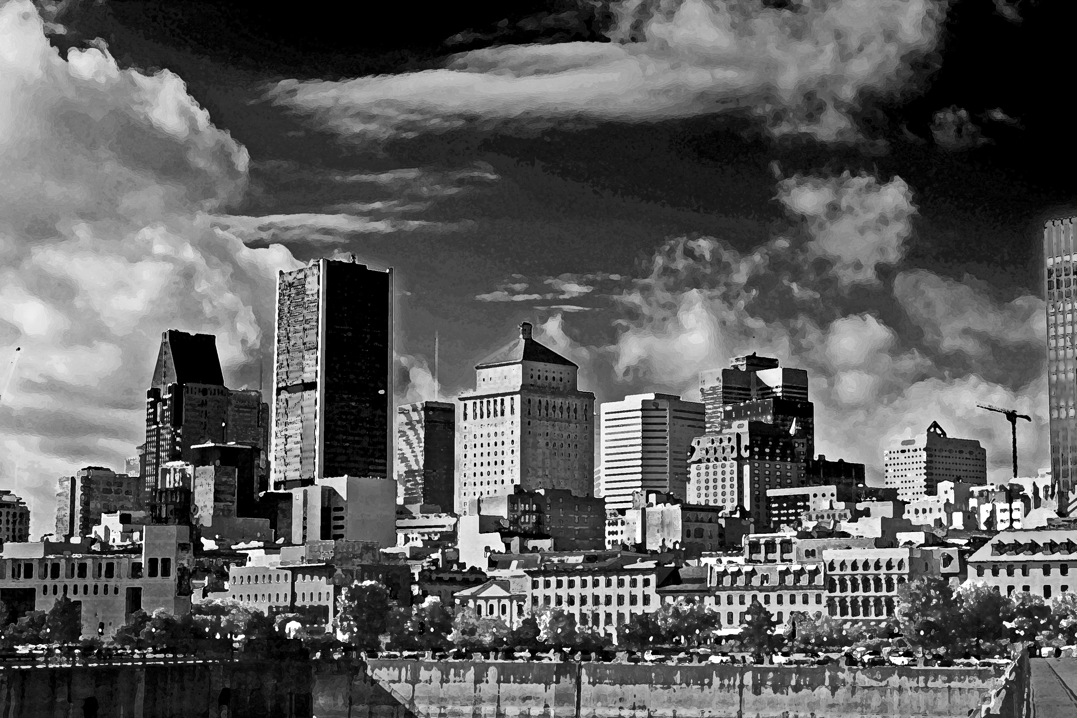 montreal quebec black and white