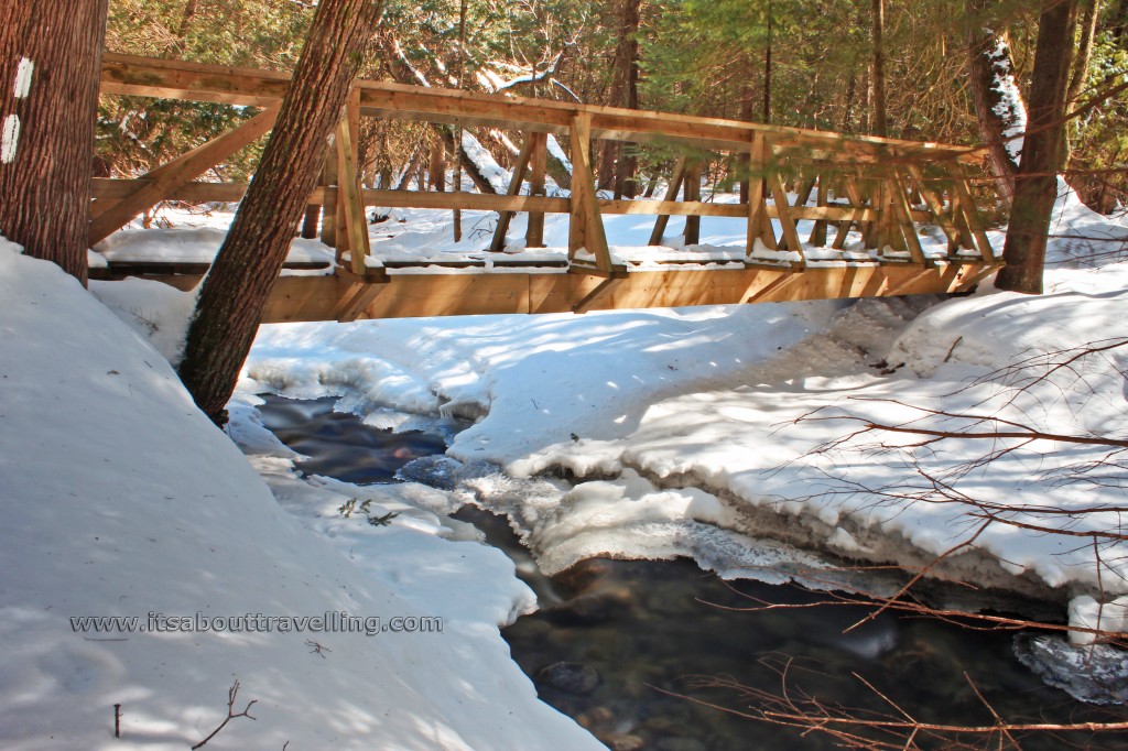 bruce trail bridge over nottawasaga river