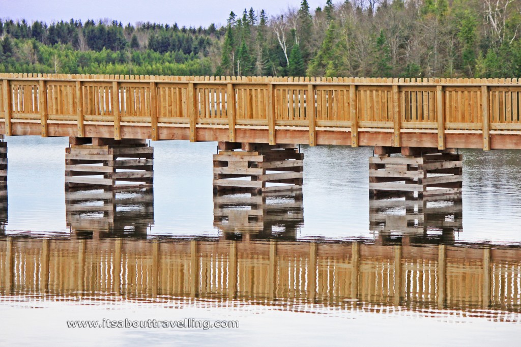 walking bridge island lake conservation area orangeville ontario canada