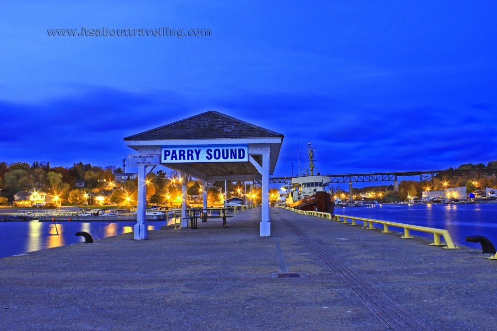 parry sound dock night image