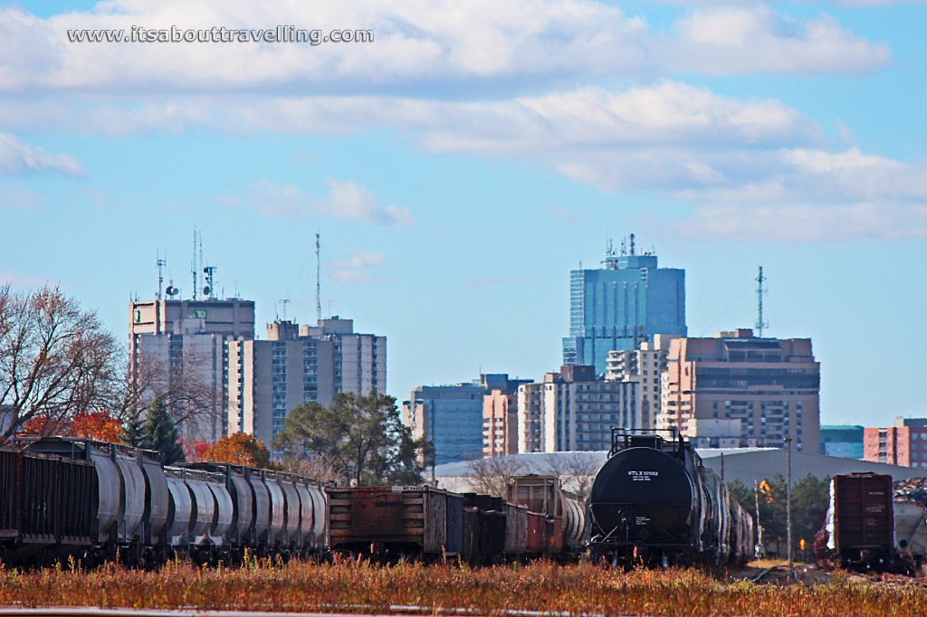 london ontario skyline from railyards