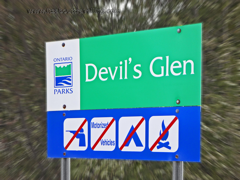 devils glen provincial park sign