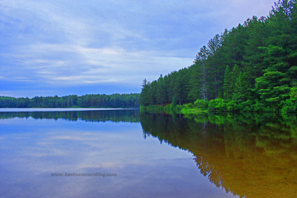 pog lake evening reflection algonquin