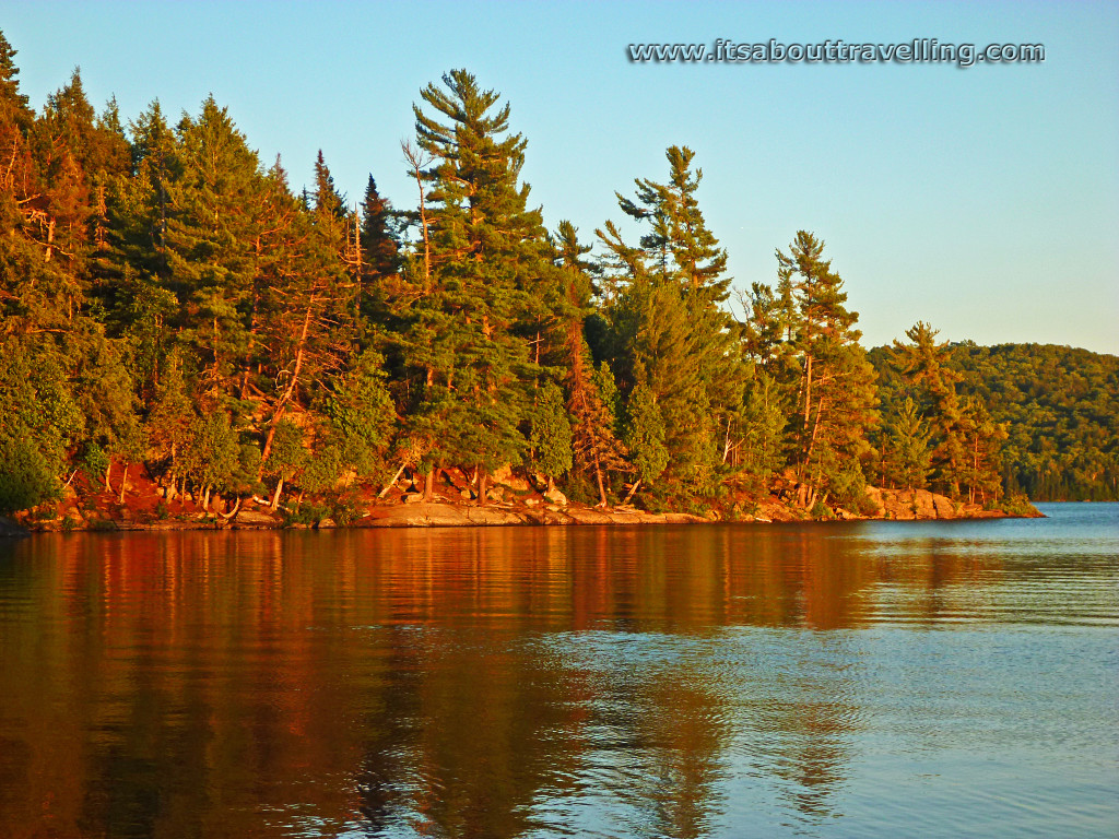 lake of two rivers sunset algonquin