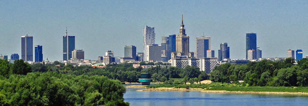 warsaw poland city centre skyline