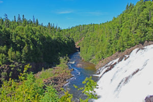 scenic high falls on magpie river wawa ontario