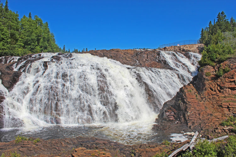 scenic high falls on magpie river wawa ontario