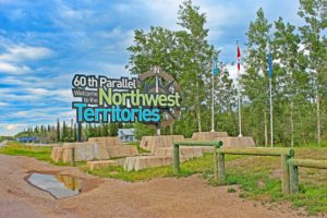 northwest territories border sign