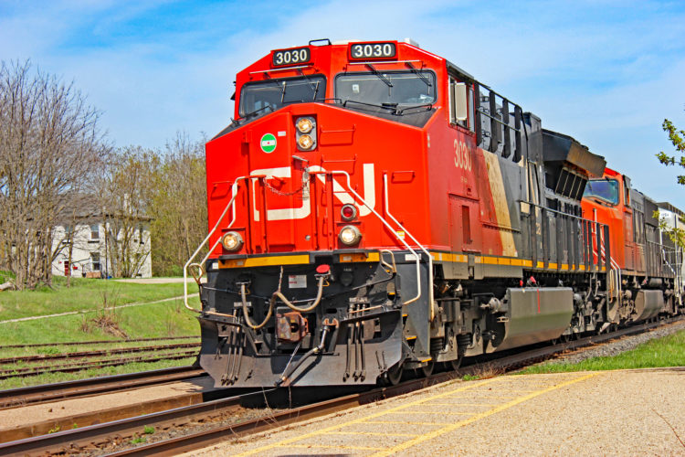 cn freight train woodstock ontario