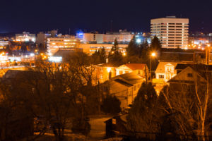 sudbury ontario downtown night image