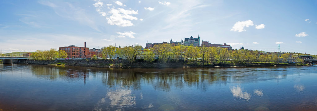 sherbrooke quebec panorama downtown saint francois river