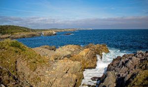 louisbourg lighthouse cape breton nova scotia atlantic ocean