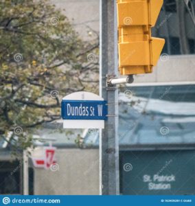 dreamstime stock photo toronto dundas street sign